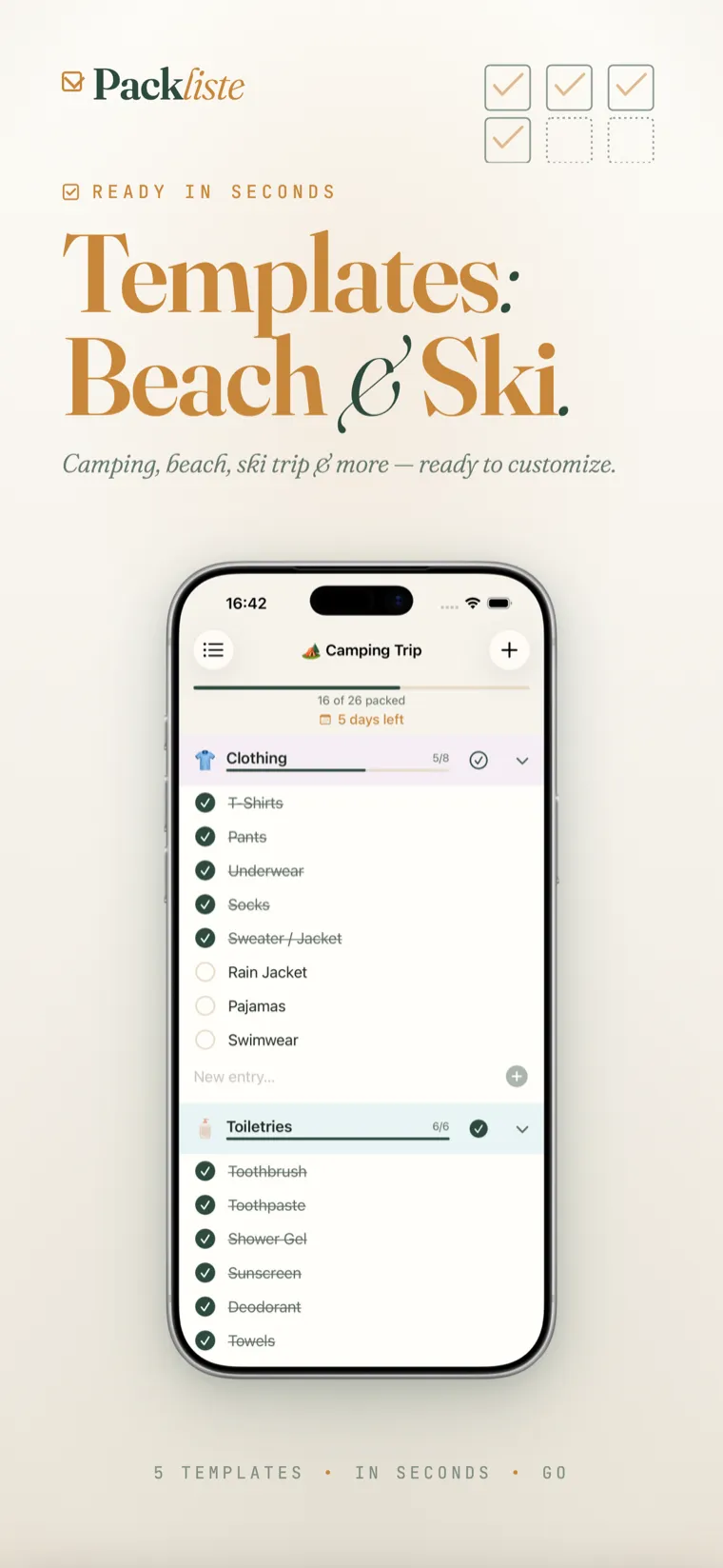 Packliste screenshot 3