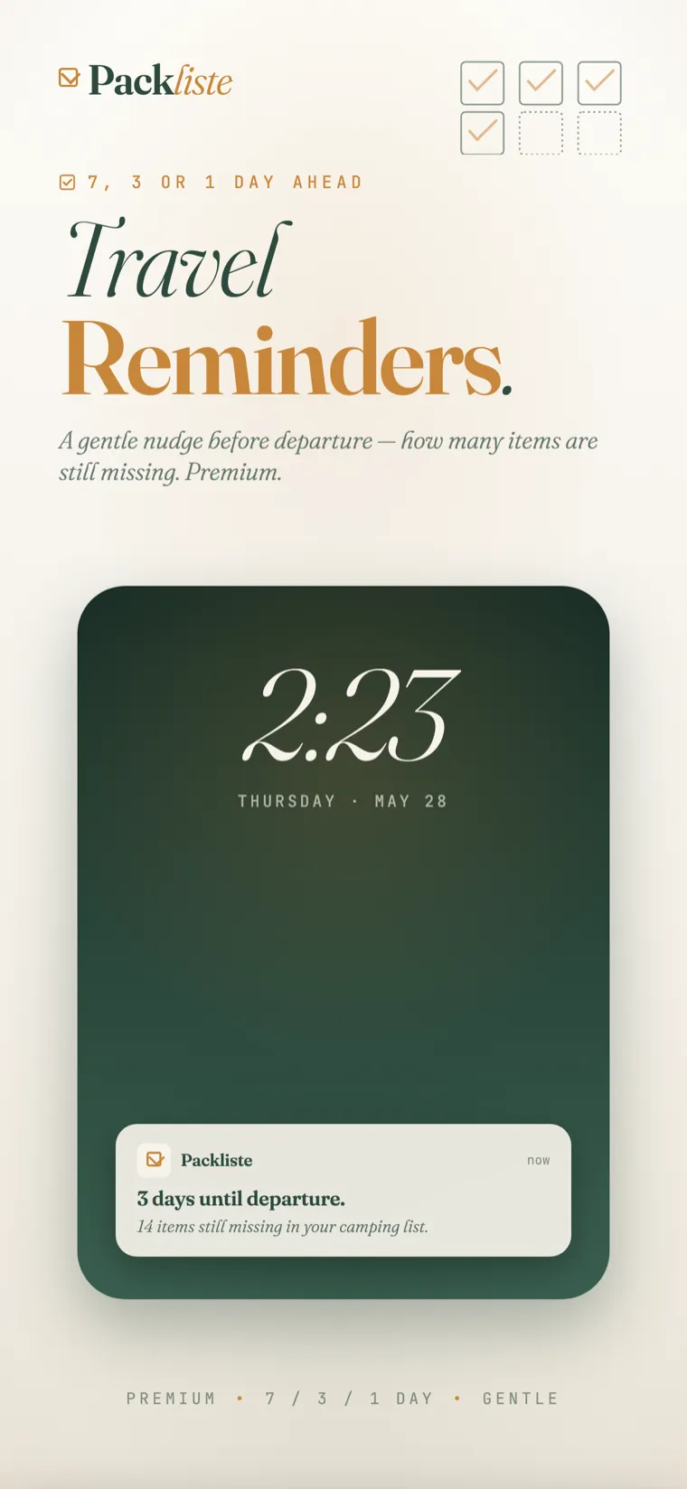 Packliste screenshot 5
